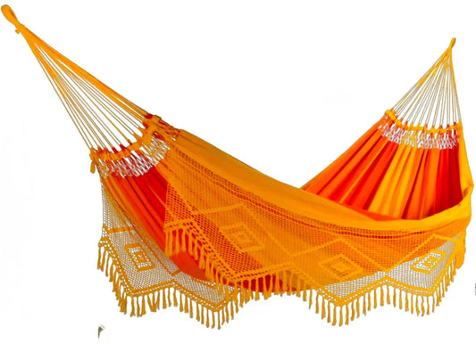 🌿 Remanso Hammock – Handcrafted Macramé, Pure Relaxation Terracotta