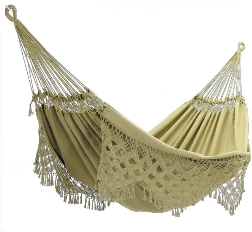 🌿 Remanso Hammock – Handcrafted Macramé, Pure Relaxation Green Olive