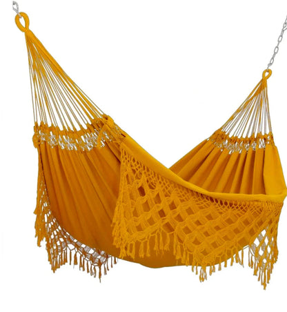 🌿 Remanso Hammock – Handcrafted Macramé, Pure Relaxation Mustard