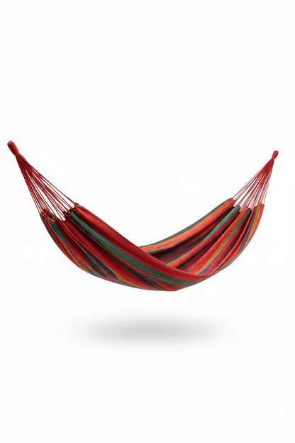 Fantasia Hammock Red with Blue/Green/ Yellow stripes