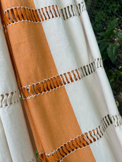 👑 Miss Brasil Hammock – Bold, Beautiful, and Full of Soul Orange/White