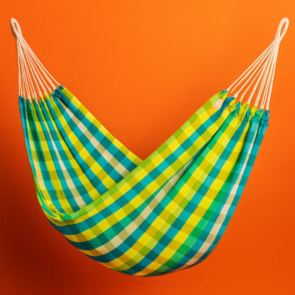 Handcrafted Ceará HammockBlue/Yellow/White