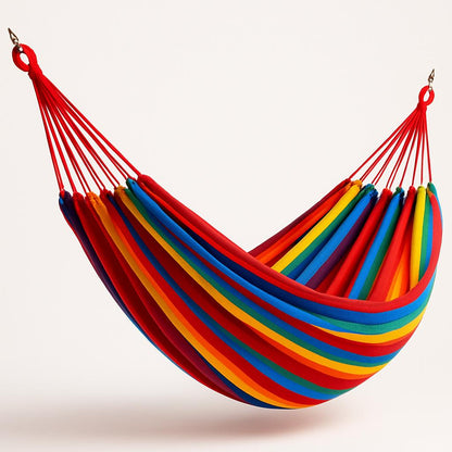 Handcrafted Ceará Hammock Red/Blue/Yellow
