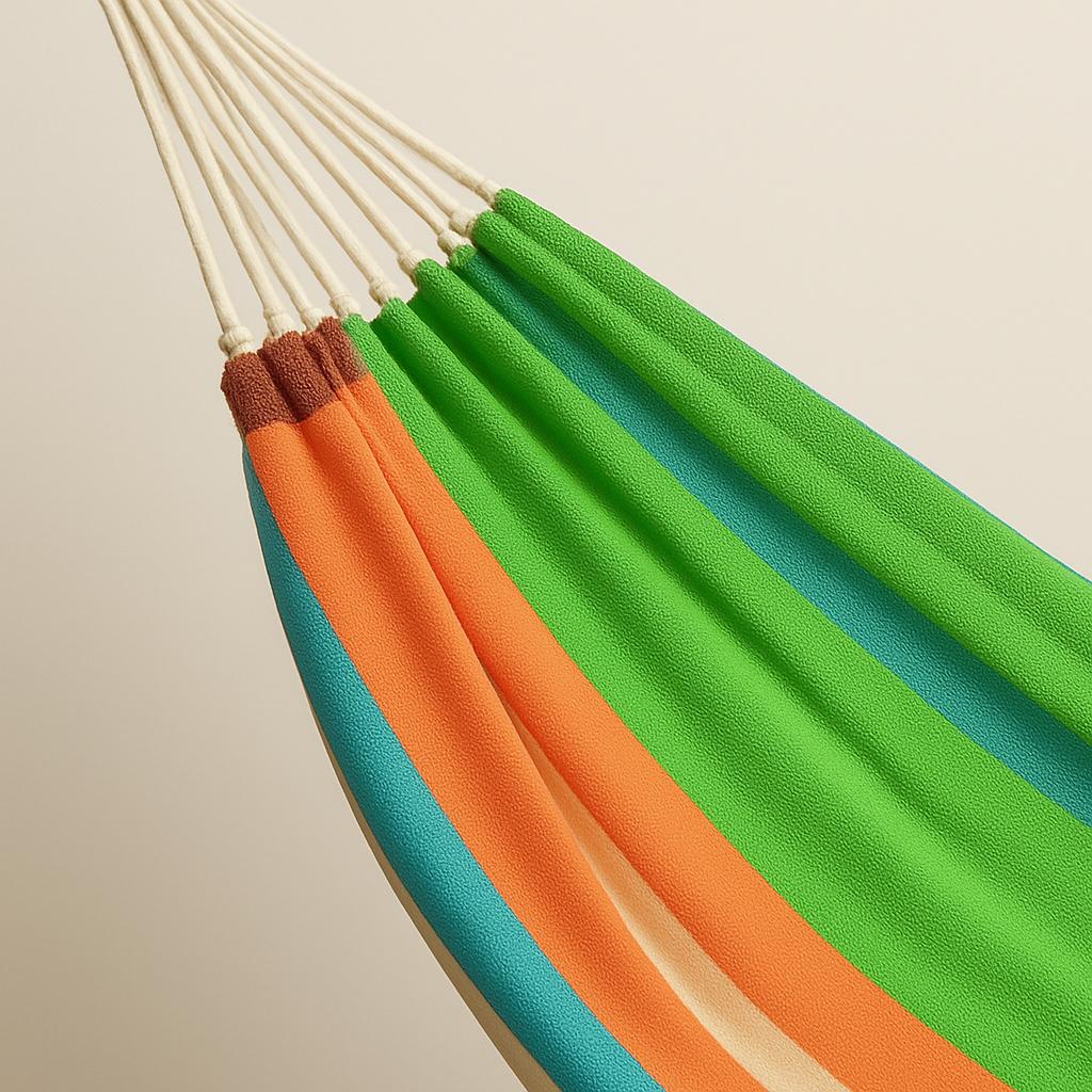 Handcrafted Ceará Hammock Green/ Yellow /Blue